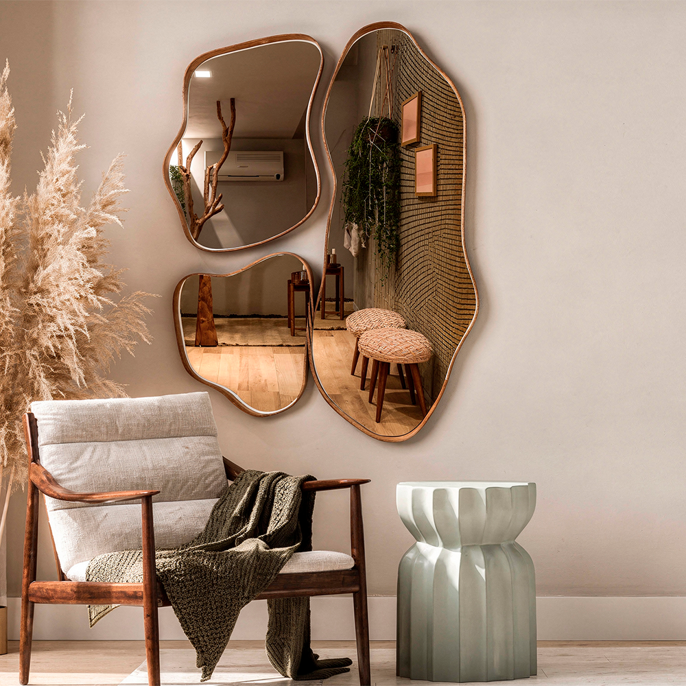 Conjunto Espelho Organico Slim 3Pçs CInamomo Fino Tok