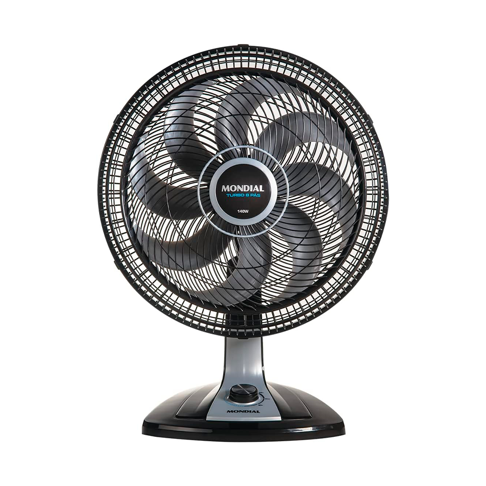 Ventilador 40CM VT-40 Turbo Preto/Prata Mondial