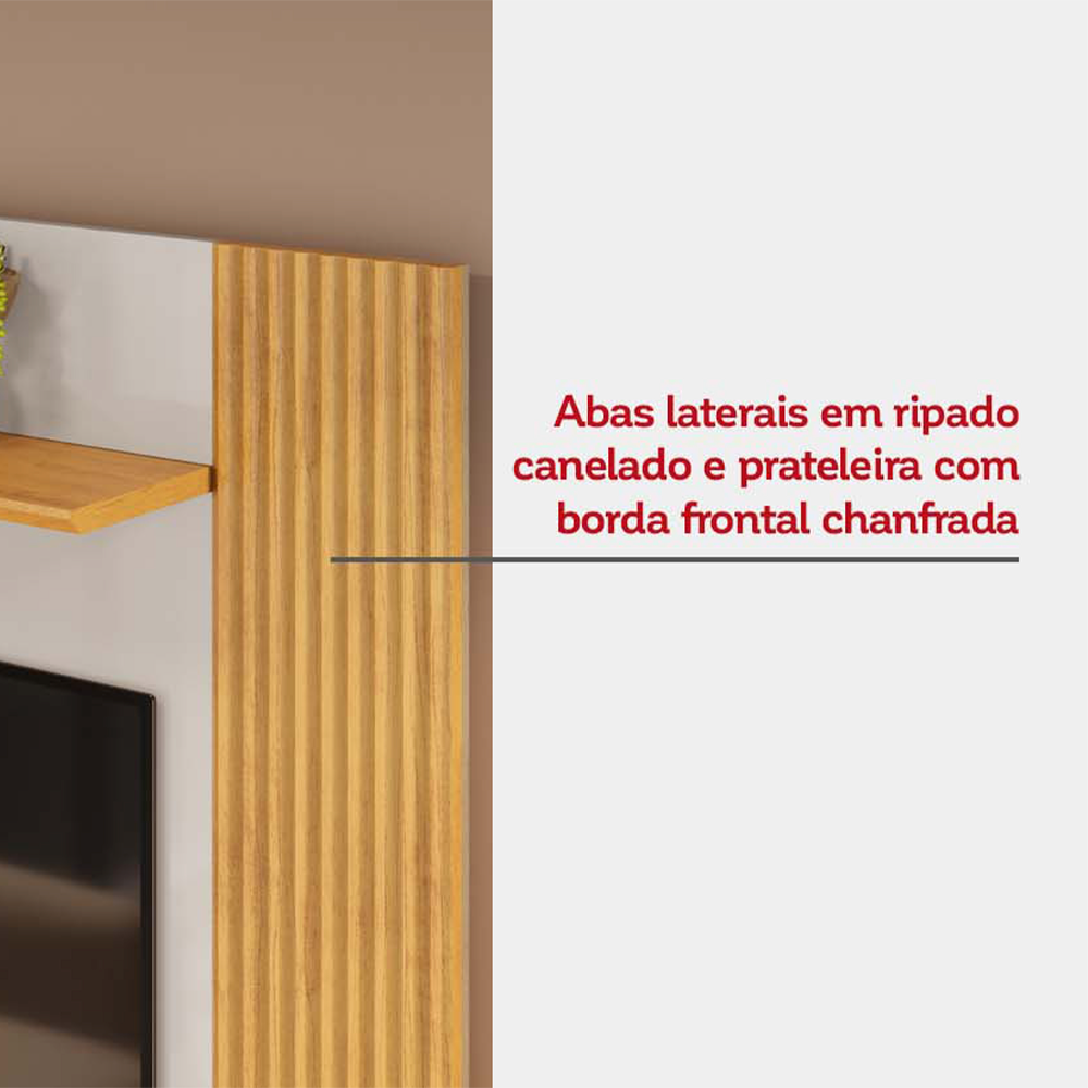 Rack com Painel Iris Cedro/Bali Dj Moveis