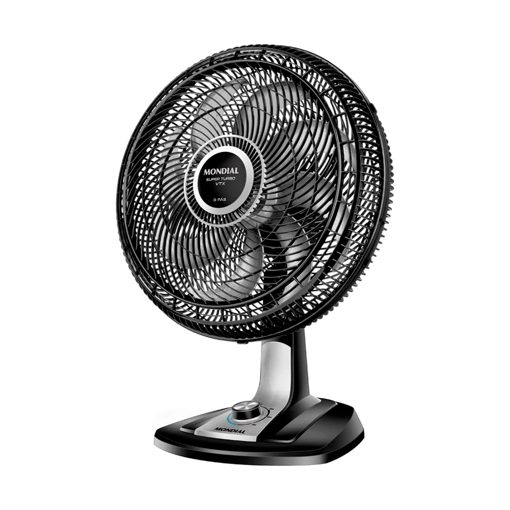 Ventilador 40CM VT-40 Turbo Preto/Prata Mondial