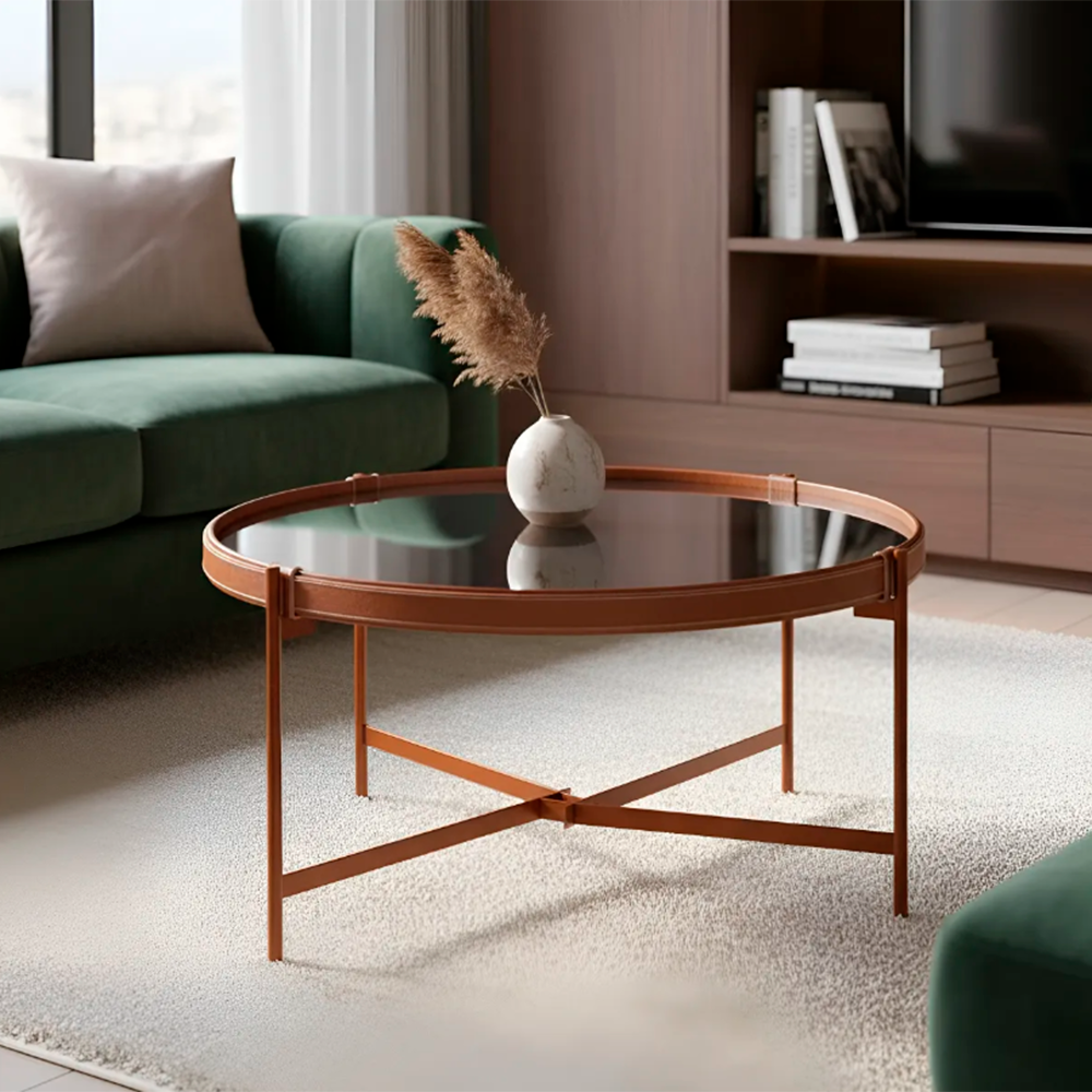 Mesa Aqua Centro(G) Espelho/Cobre Imcal