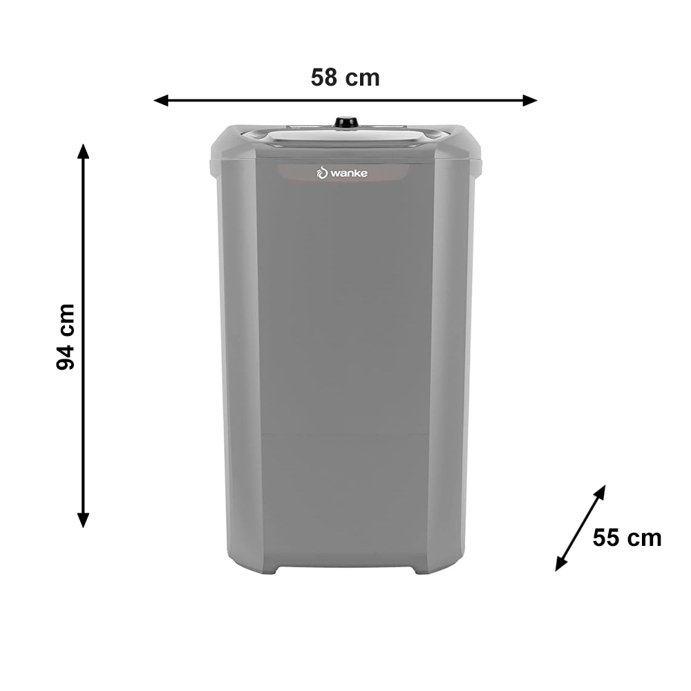 Tanquinho 10kg LWBE10T Silver Wanke