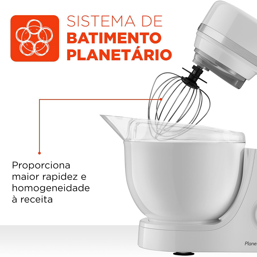 Batedeira 12V Planetária BP-03 700W Branco Mondial