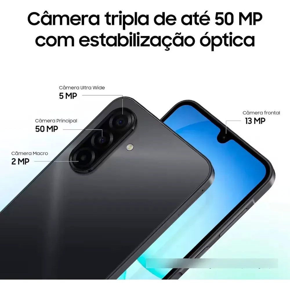 Smartphone Samsung Galaxy A17 4G Com Ia, 256gb, 8gb Ram, Câm De 50mp, Tela De 6.7 , Nfc, Ip54