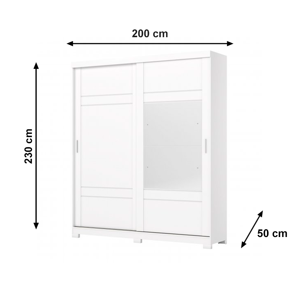 Roupeiro 2P Verg Deslizantes Branco Henn