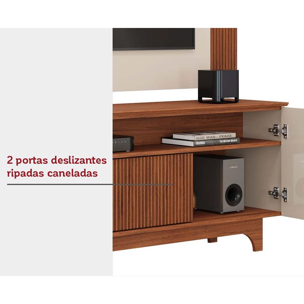 Bancada Com Painel Helo Bali/Cedro Dj Moveis