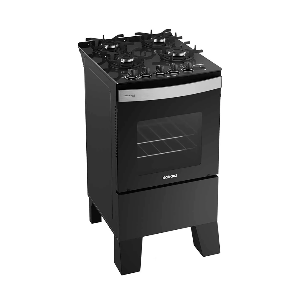 Fogao 4B ITAGLASS Plus Preto ITATIAIA 