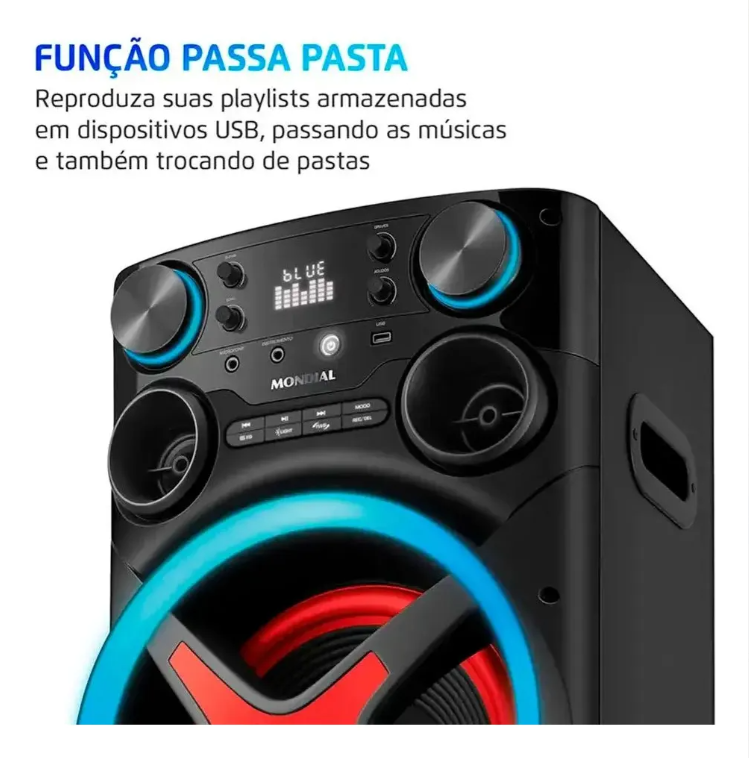 Caixa Amplificada Torre TM-2200 2200W Mondial