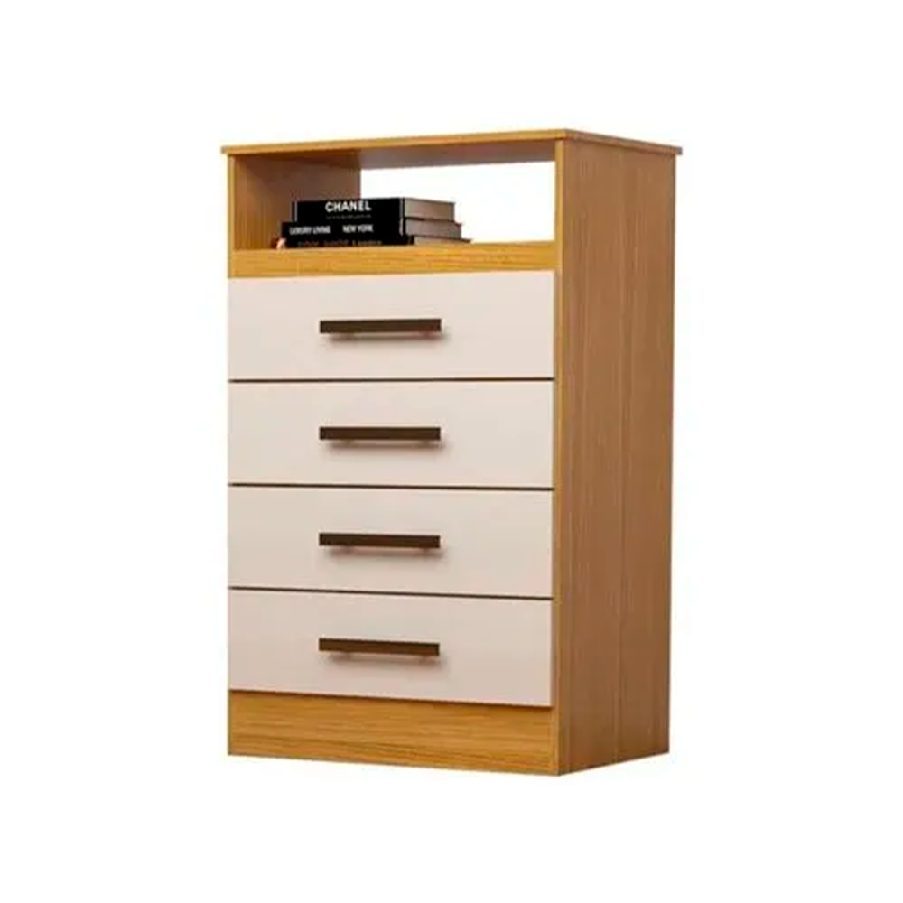 Comoda Jessica Cinamomo/Off White/Cinamomo ACP Moveis