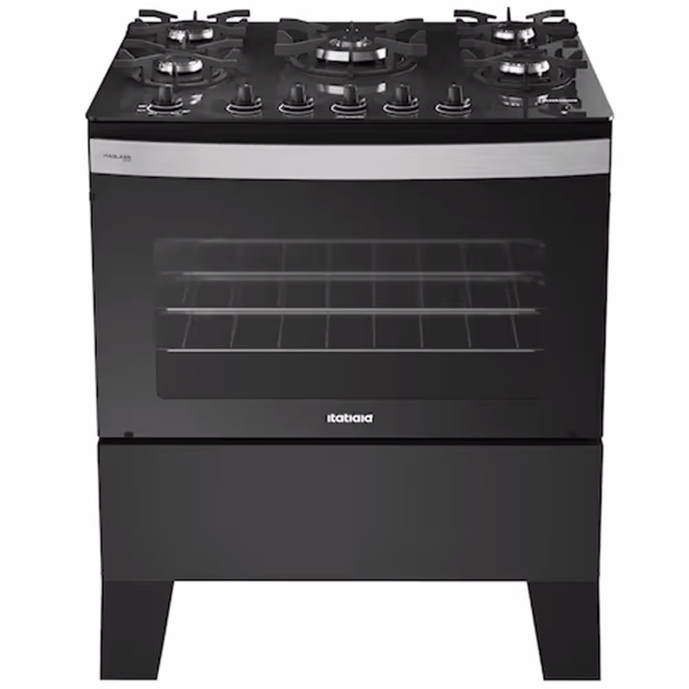 Fogao 5B ITAGLASS PLUS PRETO ITATIAIA