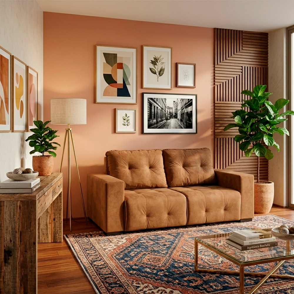 Sofa Pienzo Veludo Camurca J.A ESTOFADOS