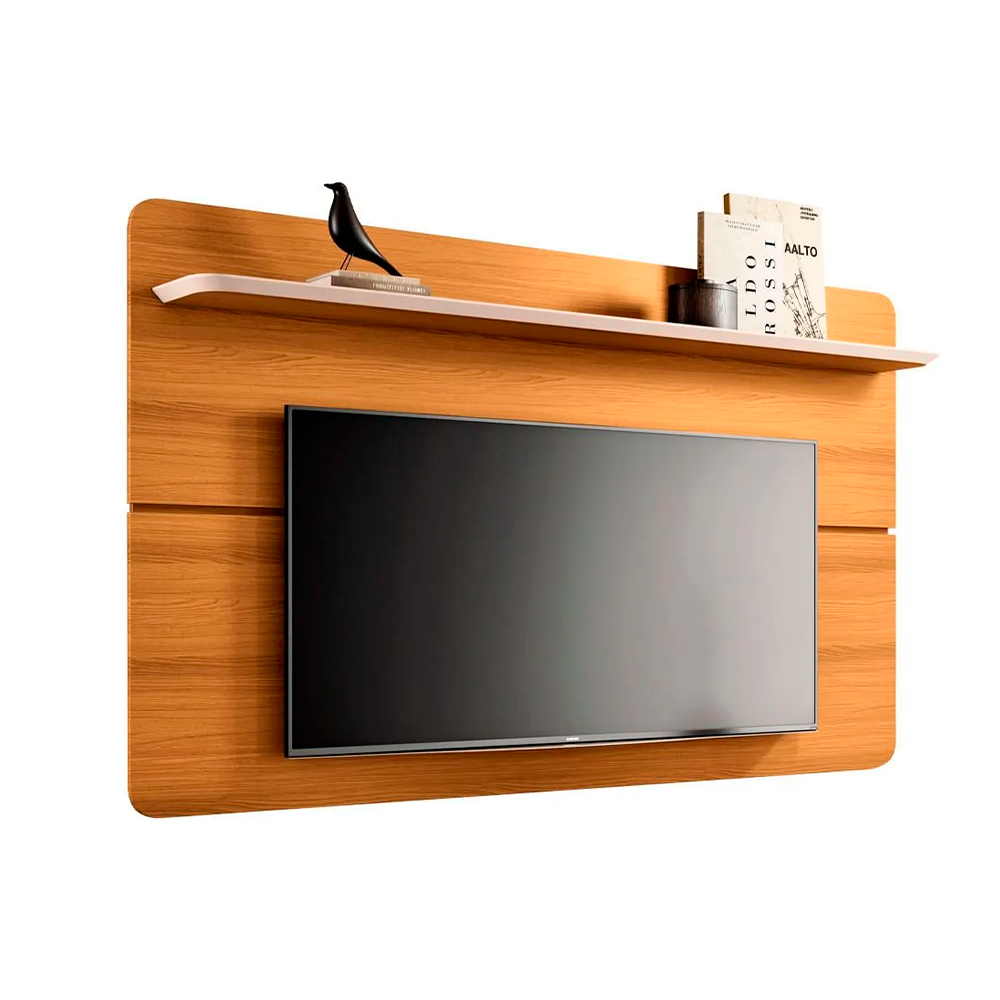 Painel Curv 1.8 Cinamomo/Off White HB Moveis 