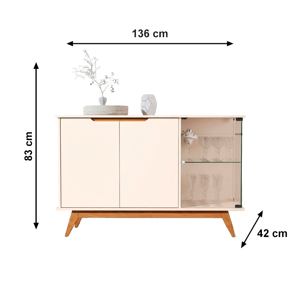 Buffet 3 Portas Tucumã Off White JB Bechara