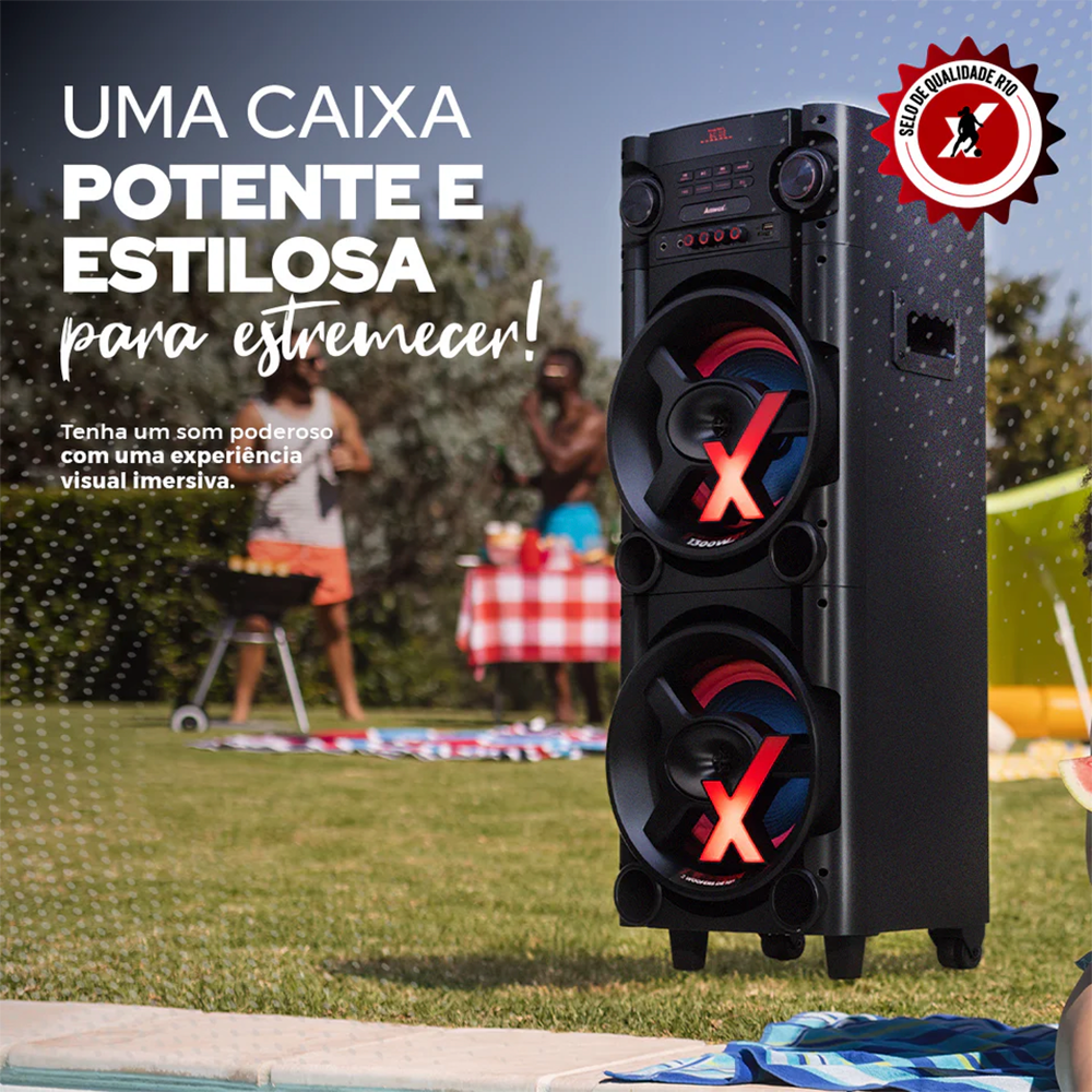Caixa Amplificada ACA 1300 New x Sfm 1300W Amvox