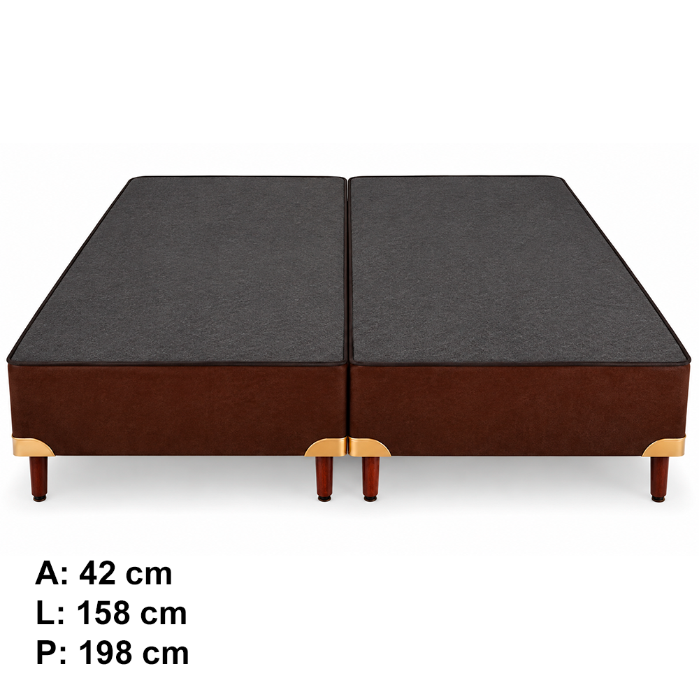 Base para Colchão Somie Suede Solteiro 79x30 Marrom Reconflex