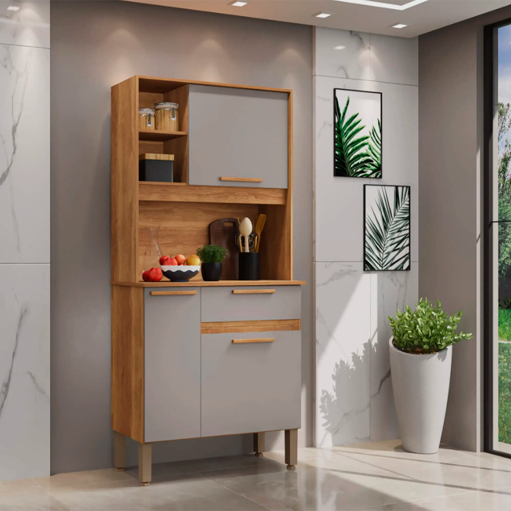 Armário De Cozinha Lia Cinamomo/Off Salleto