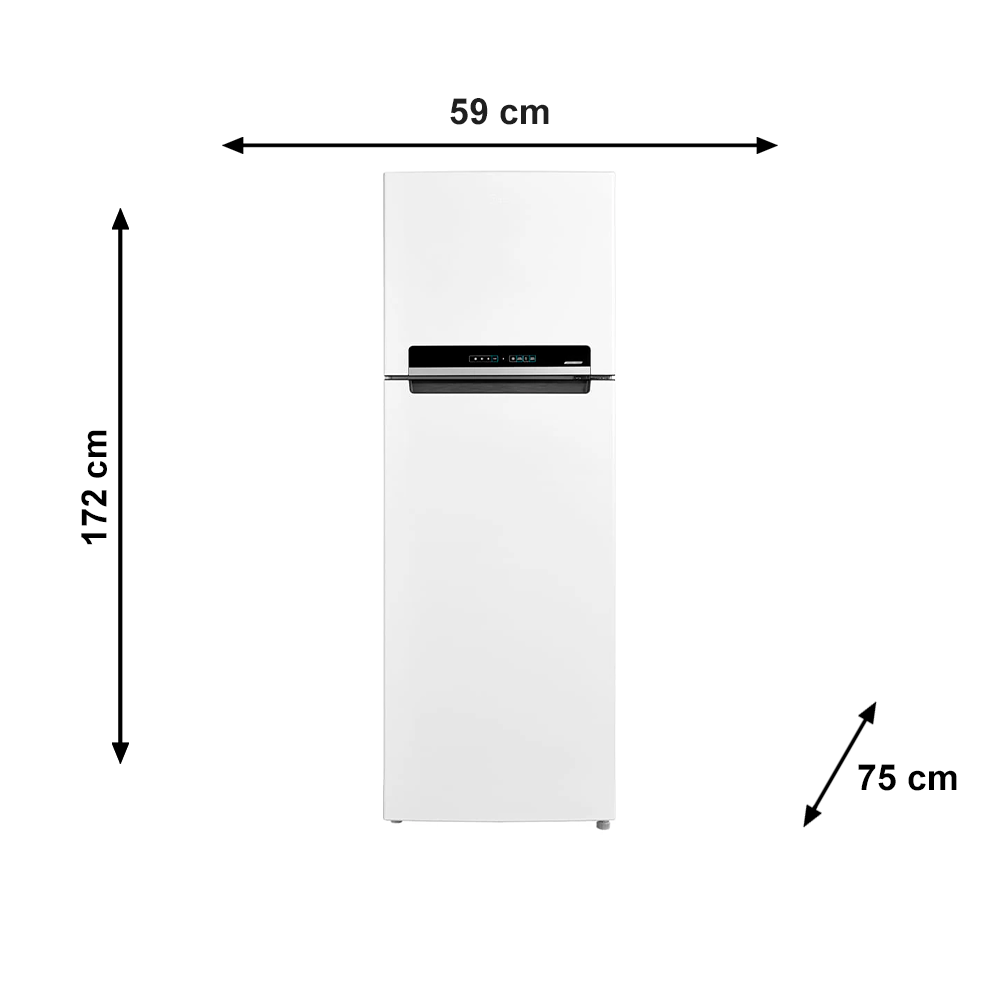 Geladeira 394L 2P Frost Free Inverter MDRT533EVD012 220v Branco Midea