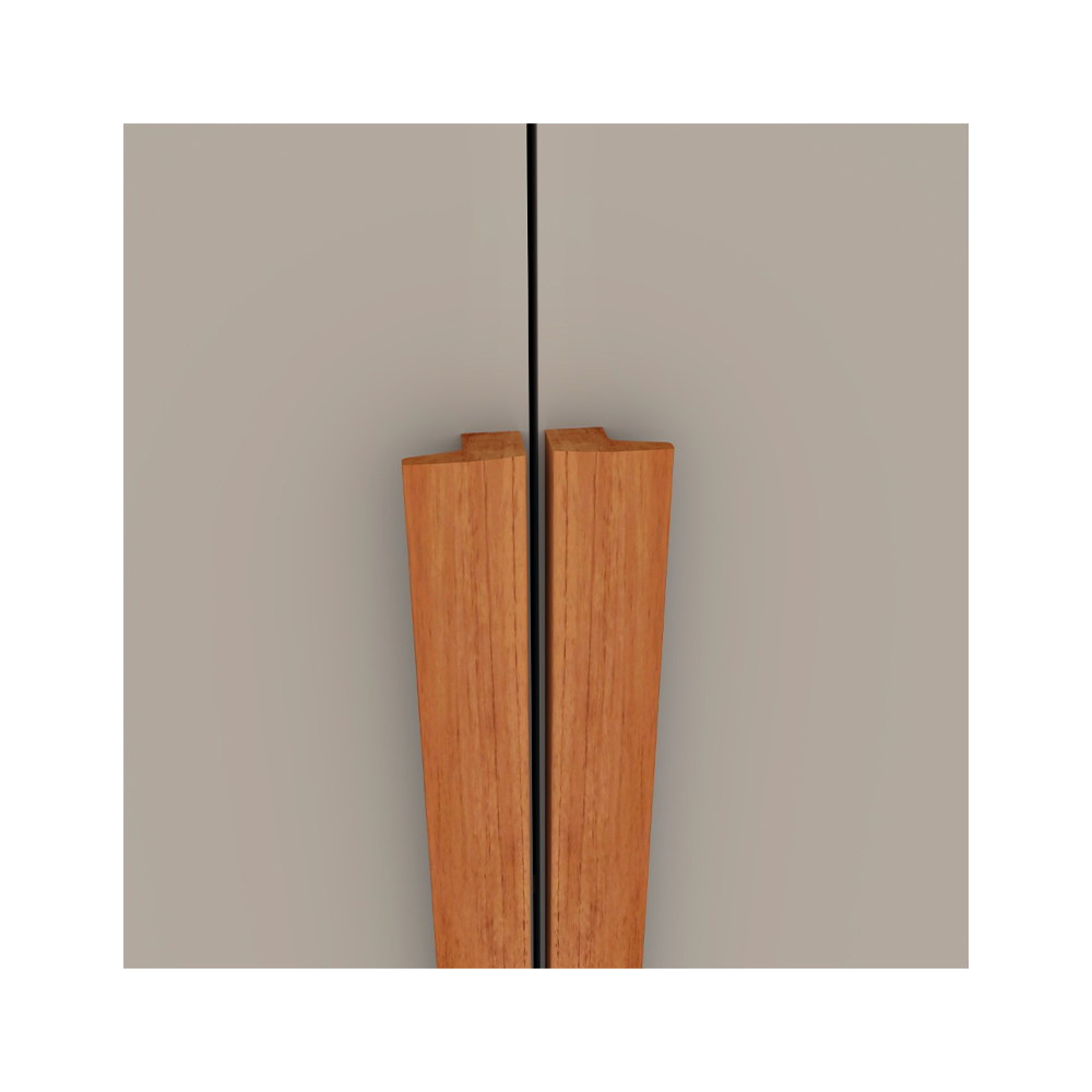 Roupeiro 6 Portas Realeza com 8 Pes Cinamomo/Off White Moveis TCIL