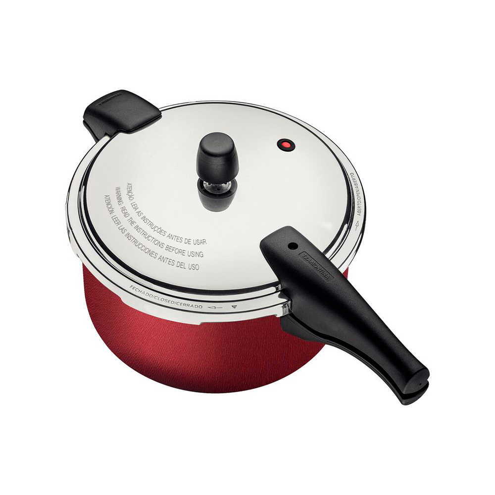 Panela de Pressão 6,0L 24 cm Vancouver Vermelha 20592724 Tramontina