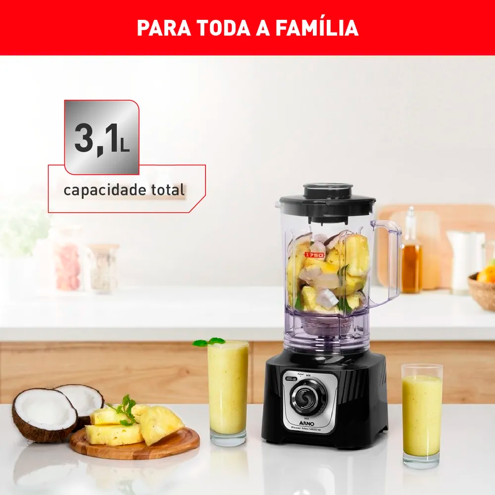 Liquidificador 15V Max Ln65 Confort Preto Arno