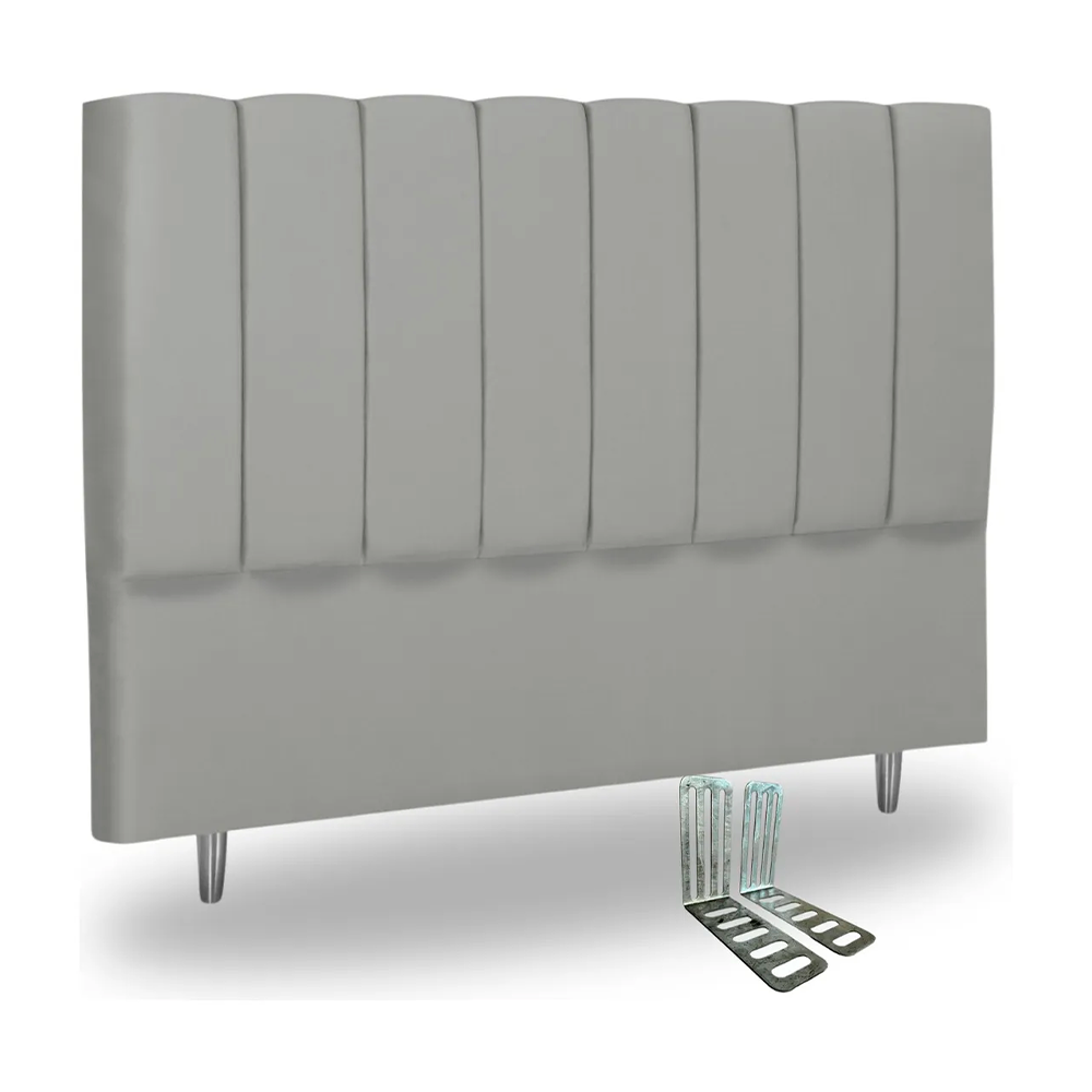 Cabeceira Lael Casal 03 Cinza Mega Estofados