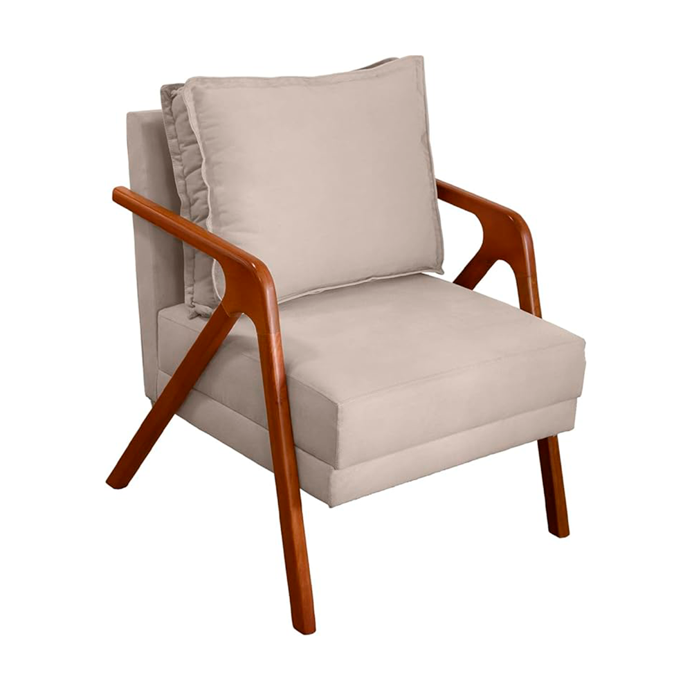 Poltrona Topazio Linho Deva Creme Artflex