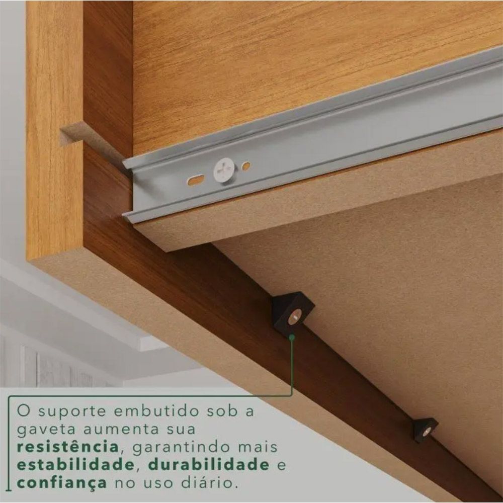 Roupeiro Granada Premium 100% MDF 6 Portas com Pés Salleto
