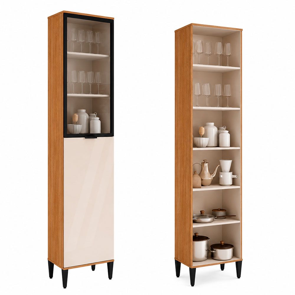 Paneleiro Alfa MDP Freijo/Linho Off White Carraro