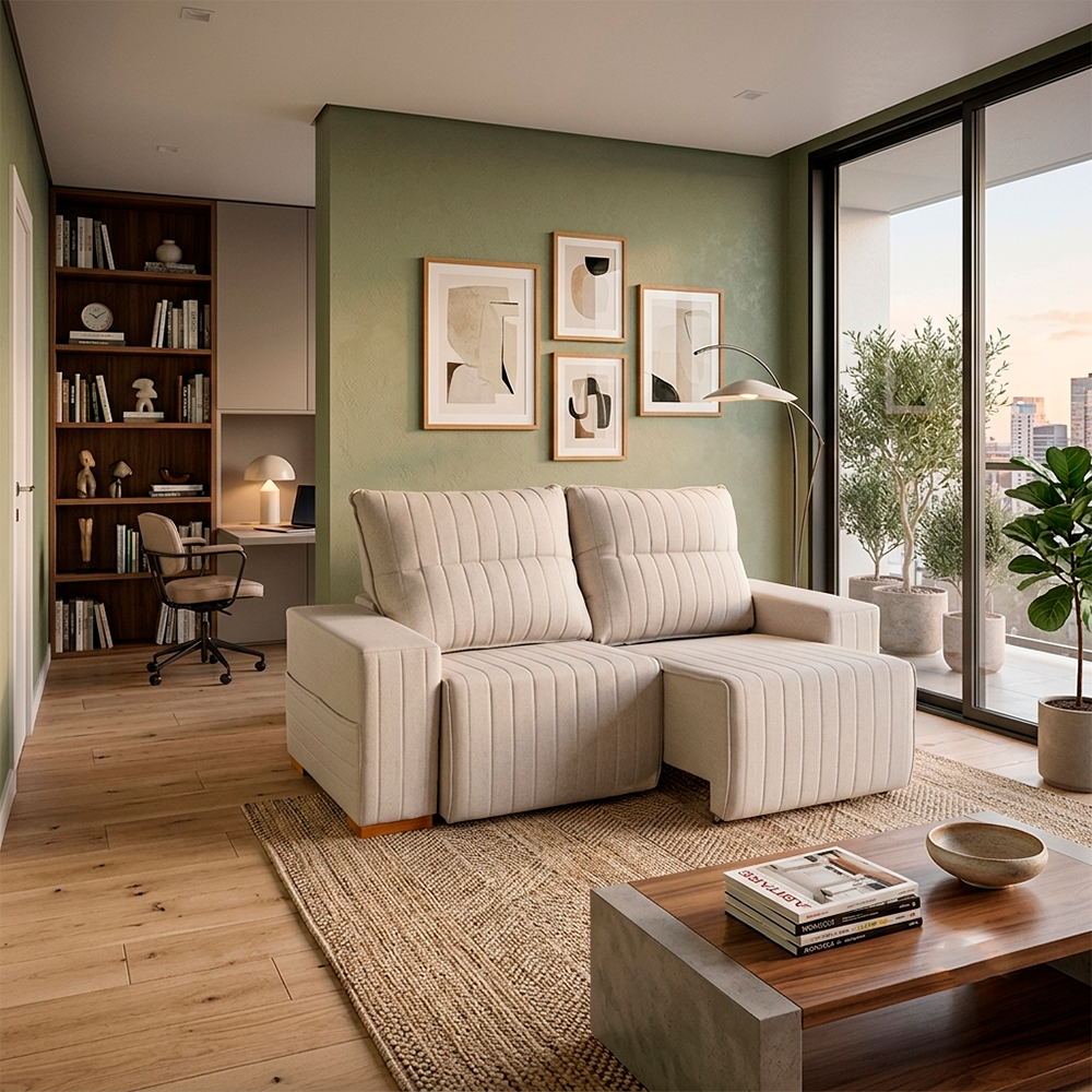 Sofa Manhattan Veludo Marfin J.A Estofados