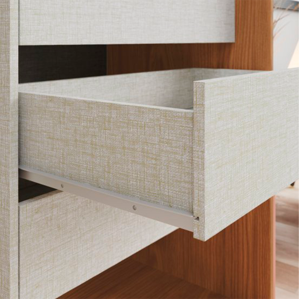 Roupeiro 2P Verg Deslizantes Nature/Cinza Henn