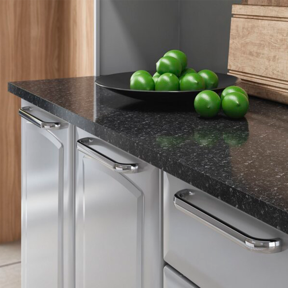 Armário kit de Cozinha Compacta Branco/Preto 120 em Aço 6 Portas 2 Gavetas Pratika Itatiaia