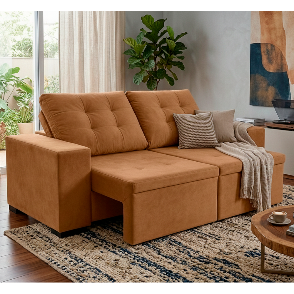 Sofa Viero Veludo Camurca J.A Estofados