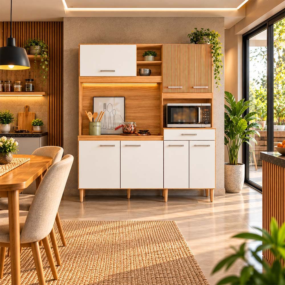 Armário Kit Cozinha Yara 160 Portas Fechadas Nicioli