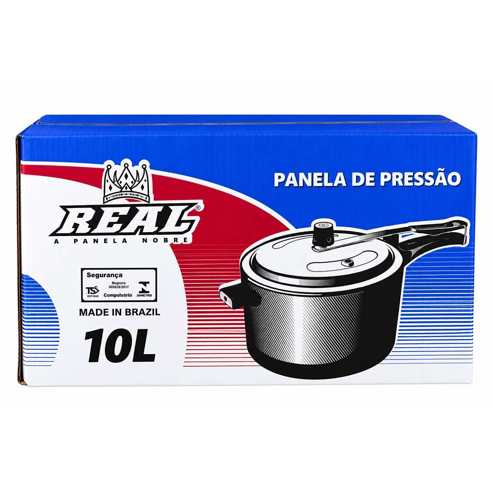 PANELA PRESSAO 10,0 L POLIDO ALUM RECICLADO UNICA REAL