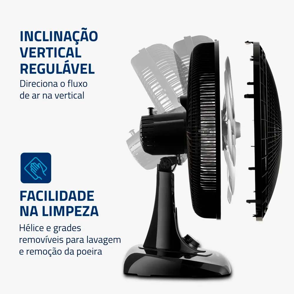 Ventilador 40CM 6P VSP-40 AP Super Power 220V Preto/Cinza Mondial