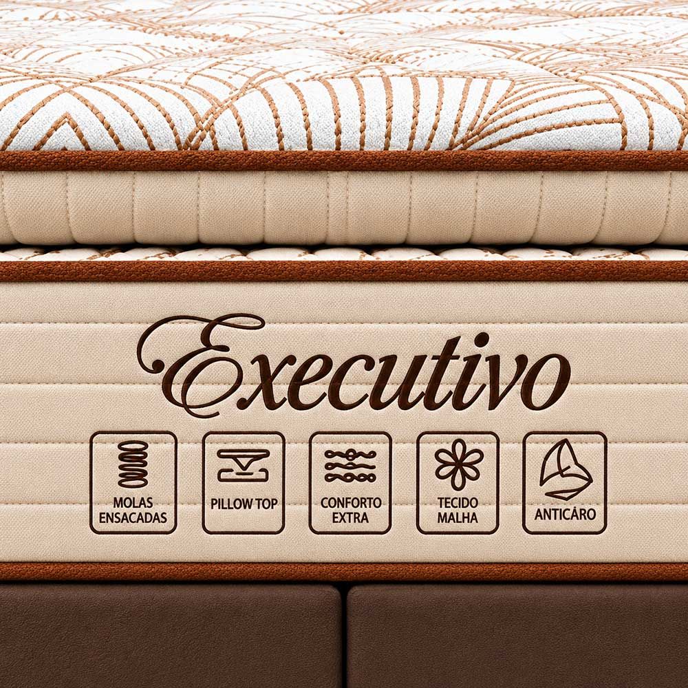 Colchão Executivo King com Pillow Top e EPS 193x203 Softflex