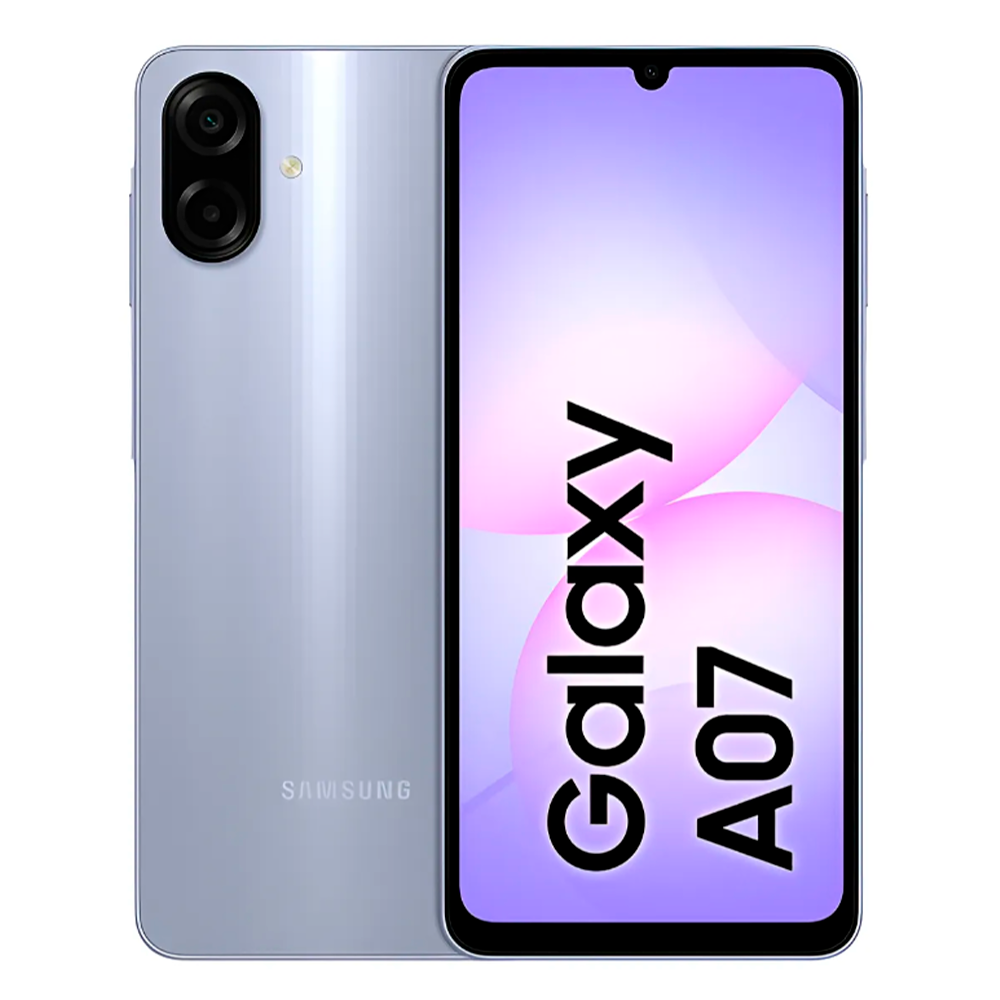 Smartphone Samsung A07 128GB Violeta 4GB RAM Tela 6,7" Câm. Dupla + Selfie 8MP