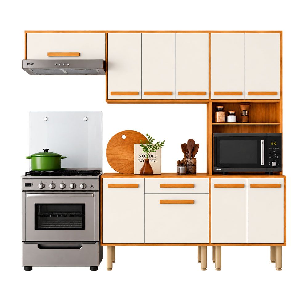 Cozinha 4 Peças Lemon Freijo/Off White Nicioli
