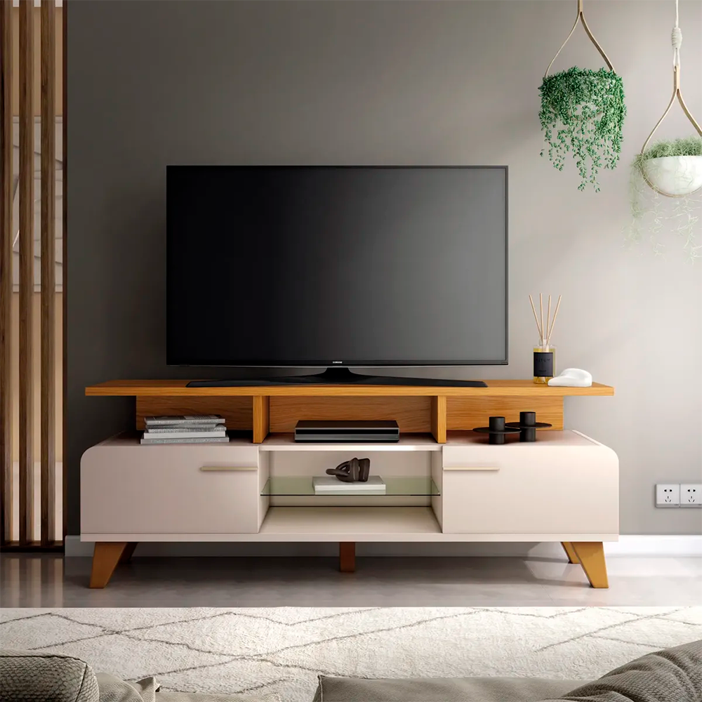 Bancada Essenza 1.6 Off White/Cinamomo Hb Moveis
