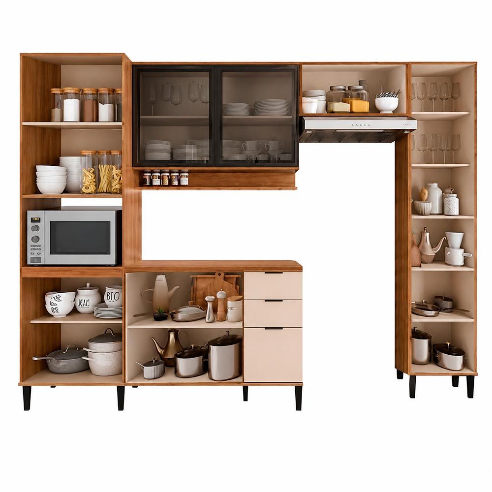 Cozinha Completa Alfa Freijo/Off White Carraro