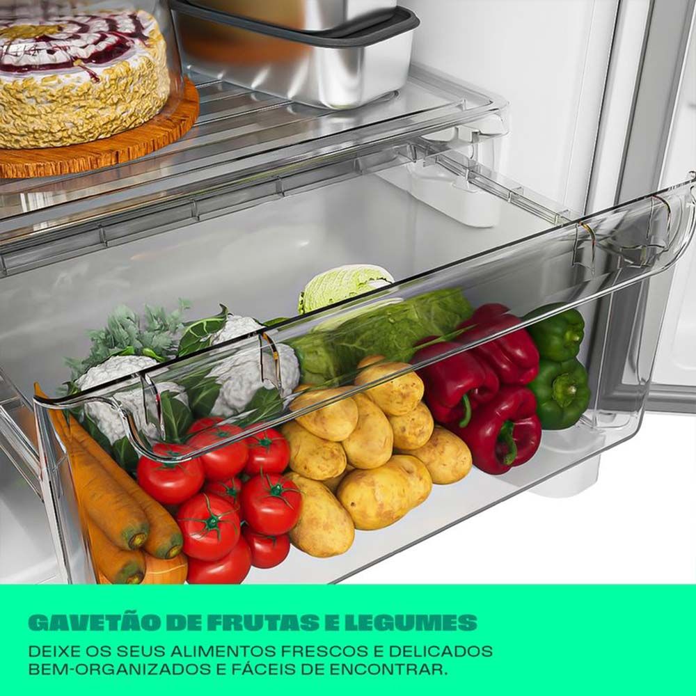 Geladeia Refrigerador Frost Free Inverter 377L CRM44MB 220V Consul