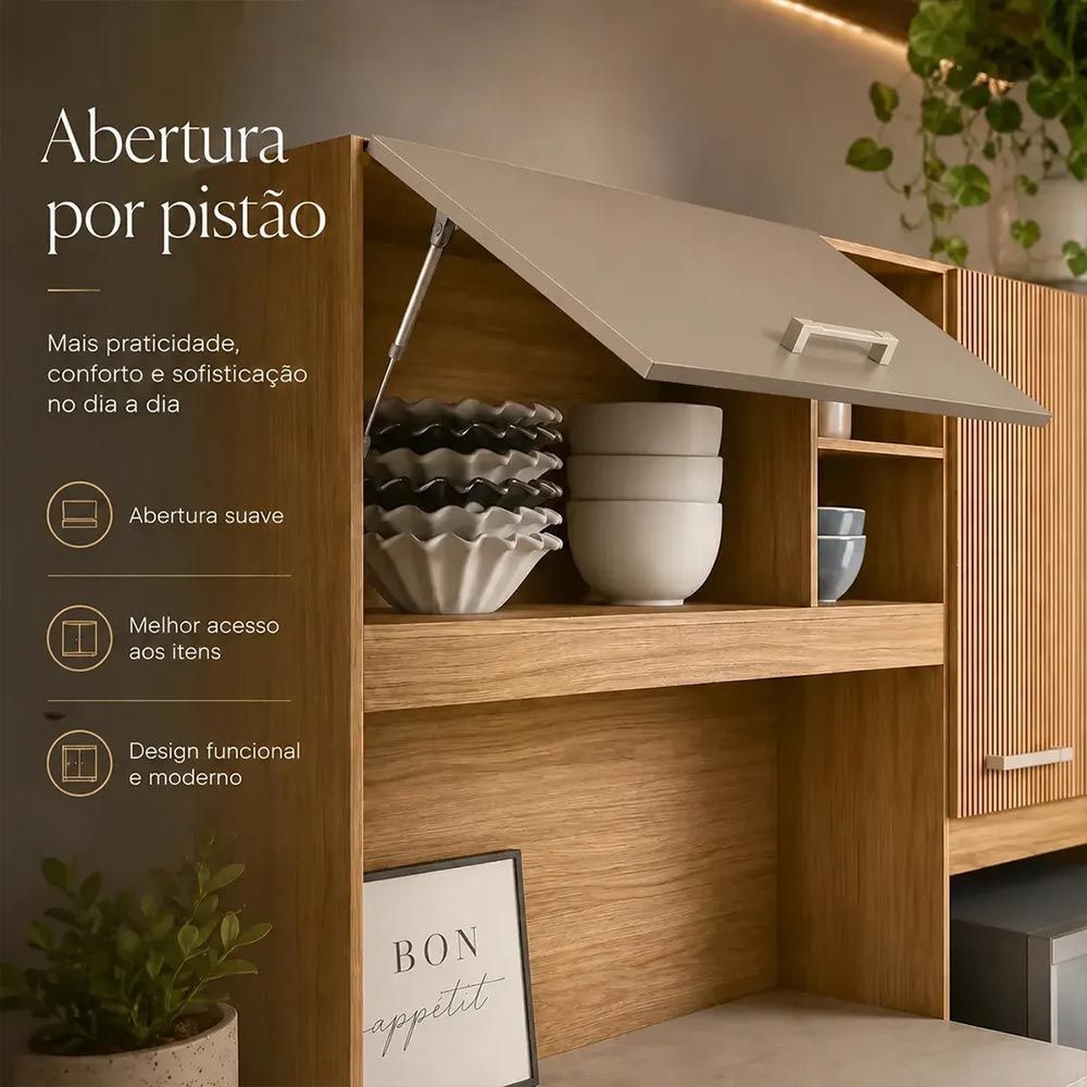 Armário Kit Cozinha Yara 160 Portas Fechadas Nicioli