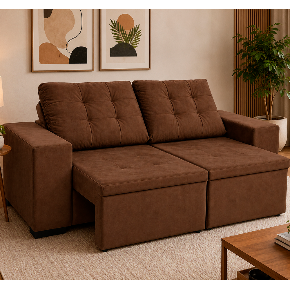 Sofa Viero Vellus Tabaco J.A Estofados