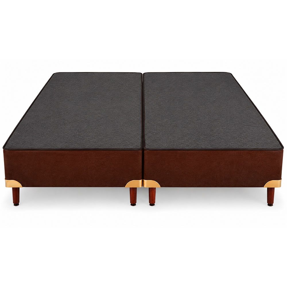Conjunto Base para Colchão Somie Suede Queen 158x42 Marrom Reconflex