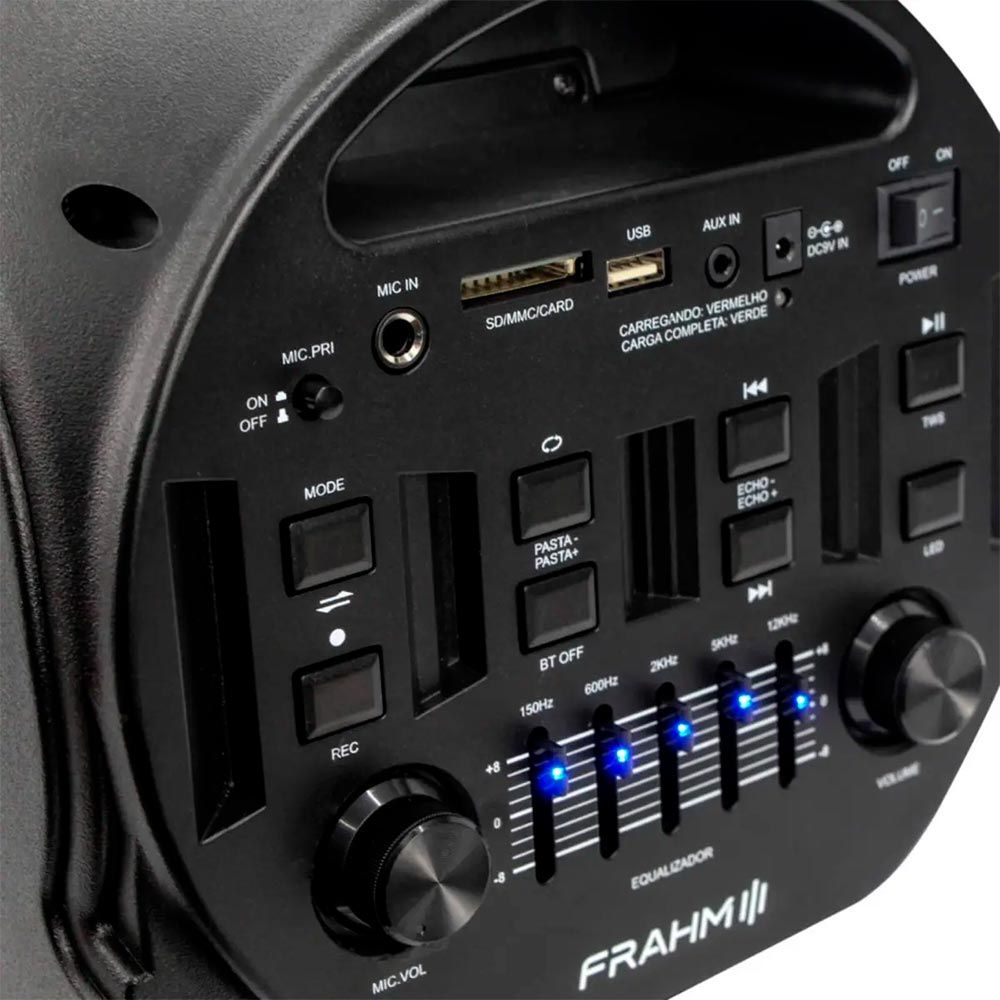 Caixa Amplificada TF970 TWS 970W RMS Bluetooth Frahm