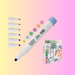 Pincel marca texto 6 cores com carimbo Kaz