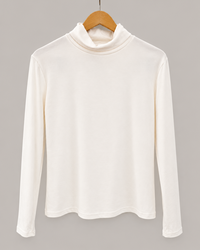 Blusa gola alta s costura - OffWhite