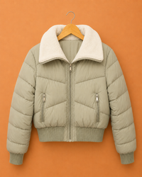 Jaqueta Nylon Pelucia Gola