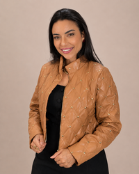 Jaqueta Puffer Tachas