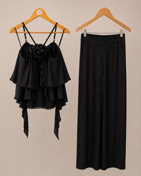 Conjunto comfy babado flor